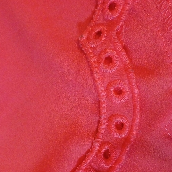 Eyeshadow Cutout 3/4 Length Sleeve Blouse - Picture 7 of 7